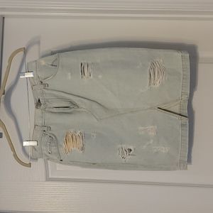 NWT Rag and bone distressed denim skirt